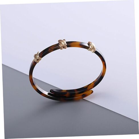 Holibanna Smooth Acrylic Bracelet Amber Fashionable Jewelry for Women Accessory for Outfit and Comfortable Bangle for Everyday Wear in Saudi Arabia