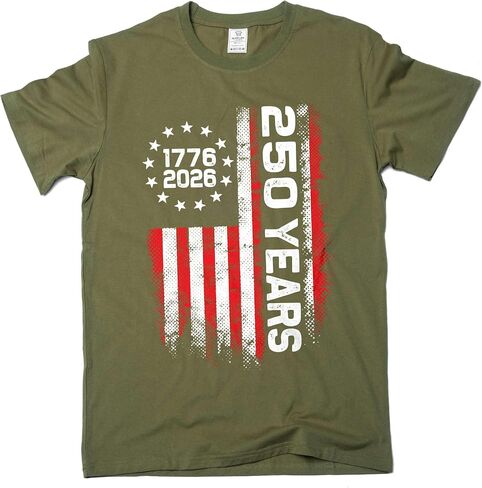 Silver Lake T-shirts 4th of July US 250 Years Birthday T-Shirt Independence Day Flag 1776-2026 Freedom Tee in Saudi Arabia