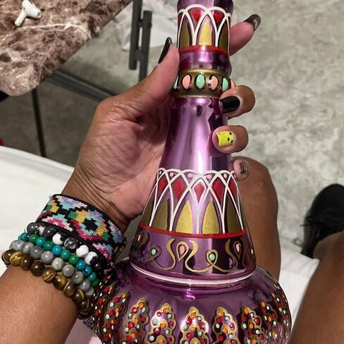 Resin Bottle Decoration, Magic Bottle, Retro Decorative Bottle, Bring Infinite Beauty to Your Home Pink in Saudi Arabia