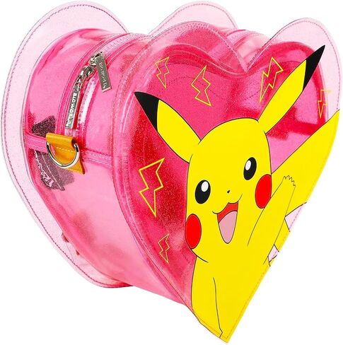 Pokemon Mini Backpack for Adults - Bundle with 12" Heart Shaped Pikachu Backpack Purse for Women Plus Trading Cards | Pokemon Small Bookbag Set in Saudi Arabia