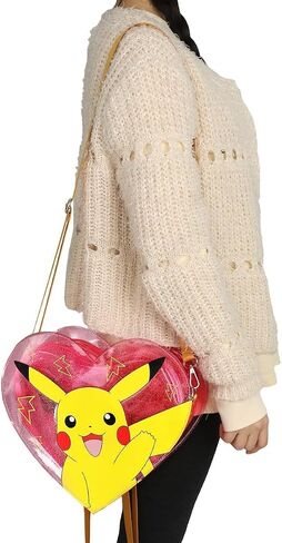 Pokemon Mini Backpack for Adults - Bundle with 12" Heart Shaped Pikachu Backpack Purse for Women Plus Trading Cards | Pokemon Small Bookbag Set in Saudi Arabia