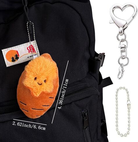 Roasted Sweet Potato Bag Charm, Cute Plush Keychain, Shellable Sweet Potato Charm for Handbags Backpacks Purse Keychain Accessories Charm Lover Gifts in Saudi Arabia