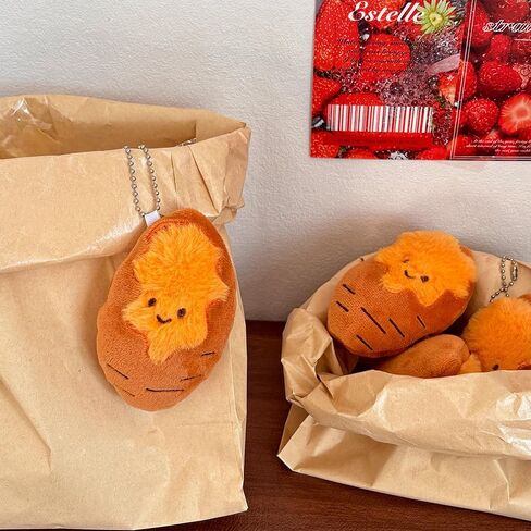Roasted Sweet Potato Bag Charm, Cute Plush Keychain, Shellable Sweet Potato Charm for Handbags Backpacks Purse Keychain Accessories Charm Lover Gifts in Saudi Arabia