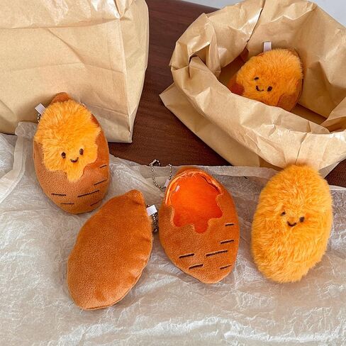 Roasted Sweet Potato Bag Charm, Cute Plush Keychain, Shellable Sweet Potato Charm for Handbags Backpacks Purse Keychain Accessories Charm Lover Gifts in Saudi Arabia
