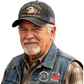 250th Anniversary USA Hat & Pin Set - Vintage Style Patriotic Baseball Cap with Marine Corps Pins, Adjustable America 250 Merchandise, Includes 2 Marine Corps Themed Lapel Pins Black in Kuwait