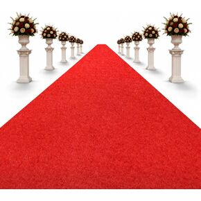 3x20 Ft Red Carpet Runner for Events, Aisle Rug with Non-Skid Rubber Back, Flat Lay Roll, Indoor Outdoor Walkway Carpet for Wedding Ceremony, Party Entrance, Stage & Prom in Saudi Arabia