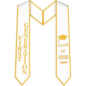First Generation Graduation Stole - Class of 2026 Graduation Sash Stoles Gift for High School College Graduates in Saudi Arabia