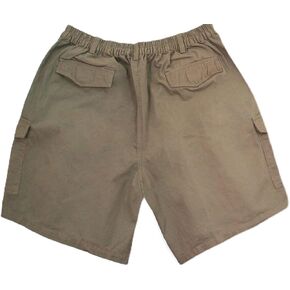 Full Blue Big Men's Cargo Shorts with Expandable Waist Size 52 Gray #872C in Saudi Arabia
