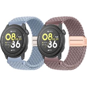 2 Pack Braided Nylon Bands Compatible with COROS PACE 3/Pace Pro/APEX PRO/2 PRO/APEX 4 42mm,Comfortable Sport Nylon Replacement Strap For Men Women in Saudi Arabia