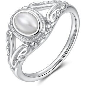 YeGieonr Non Tarnish Gold Signet Rings for Women - Waterproof 18K Gold Plated Stainless Steel Pearl Ring, Statement Ring for Everyday Wear in Saudi Arabia