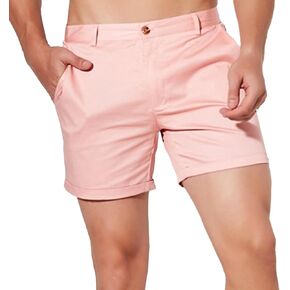 Oymyakon Mens Slim Fit 5 Inch Inseam Chino Shorts Cotton Stretch Golf Shorts Summer Casual Short Shorts with Pockets in Saudi Arabia
