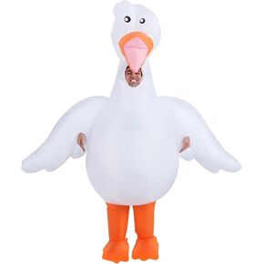 Inflatable Goose Costume for Adults, Funny Blow Up Animal Suit, Halloween Party Cosplay Outfit for Men and Women in Saudi Arabia