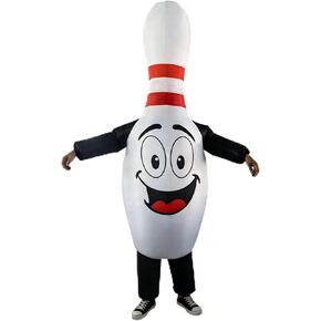 Inflatable Bowling Costume Mascot Blow up Suit for Adults Fun Valentines Christmas Halloween Party Cosplay Fancy Dress in Saudi Arabia