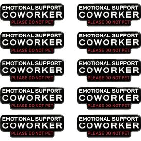 Emotional Support Coworker Pin, Funny Office Humor Enamel Lapel Pin Please Do Not Pet Colleague Brooch for Hat Backpack Jacket Gift in Saudi Arabia