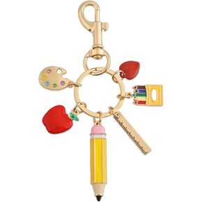 Teacher Appreciation Keychain - Apple Pencil Palette Bag Charms - Graduation Retirement Thank You Gifts for Teachers in Saudi Arabia