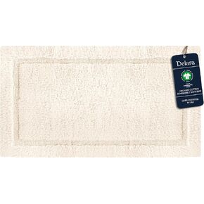 Organic Cotton Reversible Bath Mat – 3000 GSM, GOTS Certified, Ultra-Thick & Super Absorbent | Soft, Plush & Quick-Drying Bathroom Rug (Ivory, 20x30) in Saudi Arabia