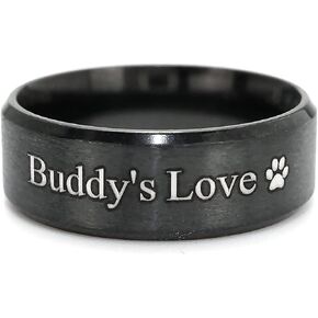 Personalized Pet Memorial Jewelry for Men, Dog Paw Print Ring, Loss of Pet Memory, Pet Lover, Custom Engraved, Sympathy Gift in Kuwait