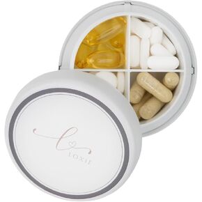 Loxie Child Resistant Travel Pill Case, Lightweight, Cotton Bag & Labels in Saudi Arabia