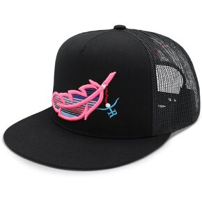 The Rancher Hat Co. Feathered Outlaw Flat Bill Trucker Hat - High Profile Snapback Western Cap in Saudi Arabia