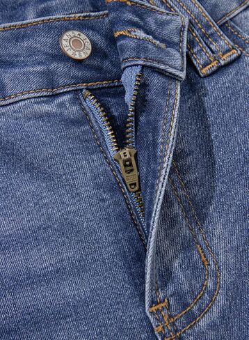 Dokotoo Women's Wide Leg Baggy Flare Jeans High Waisted Stretch Casual Denim Pants with Pockets in Kuwait