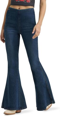 Wrangler X Women's Lainey Wilson Pull on Bell Jean - Washed Black in Kuwait