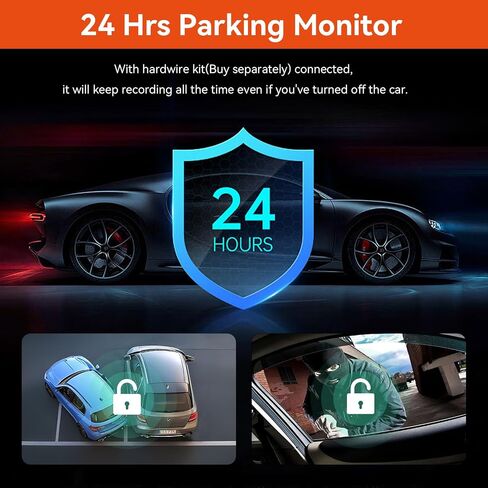4K Dual Dash Cam Front and Rear 4K/1080P Full HD Dash Camera for Cars, 5G Wi-Fi & App Control car Camera with Night Vision, 170°Wide Angle, WDR, 24H Parking Mode in Saudi Arabia