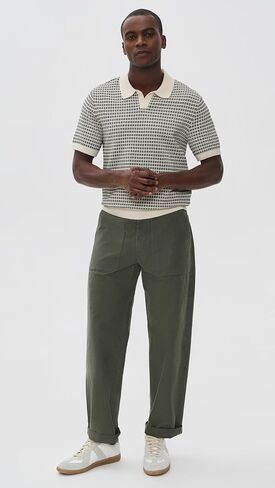 Madewell Men's x Shopbop Sum Stitch Single Button Polo Shirt in Kuwait