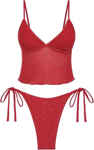 Tankini Swimsuits for Women Halter V Neck Two Piece Swimsuits Medium Coverage Bathing Suits Cute Beach Outfits in Saudi Arabia