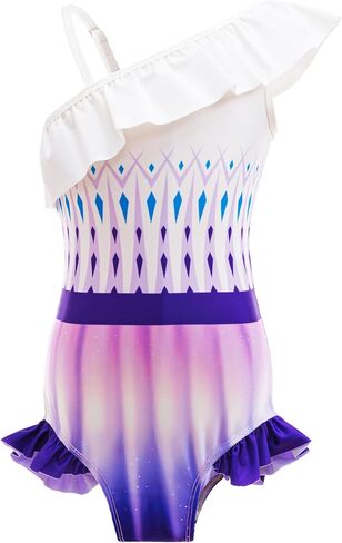Girls Ruffle One Piece Swimsuit Princess Bathing Suit Pool Beach Swimwear for Kids 3-7 Years in Saudi Arabia