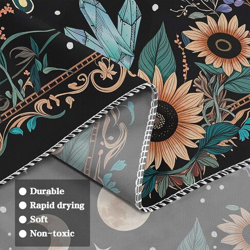 Faxdong Boho Green Butterfly Tapestry, Aesthetic Triple Moon and Sunflowers Crystal Tapestries, Moth Mystic Decor for Bedroom Living Room, 36x48 inches in Saudi Arabia
