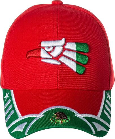 Artisan Owl Mexican Eagle Embroidered Cap - Adjustable Hook and Loop Closure in Kuwait