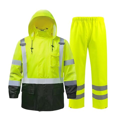 NORTHSKY Hi Vis Rain Jacket and Pants, Class 3 High Visibility Reflective Waterproof Rain Suit, Safety Work Rain Gear with Hood for Men Women (XX Large-3X Large) in Saudi Arabia