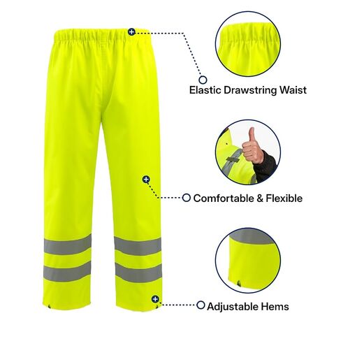 NORTHSKY Hi Vis Rain Jacket and Pants, Class 3 High Visibility Reflective Waterproof Rain Suit, Safety Work Rain Gear with Hood for Men Women (XX Large-3X Large) in Saudi Arabia