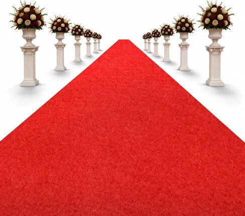 3x20 Ft Red Carpet Runner for Events, Aisle Rug with Non-Skid Rubber Back, Flat Lay Roll, Indoor Outdoor Walkway Carpet for Wedding Ceremony, Party Entrance, Stage & Prom in Saudi Arabia