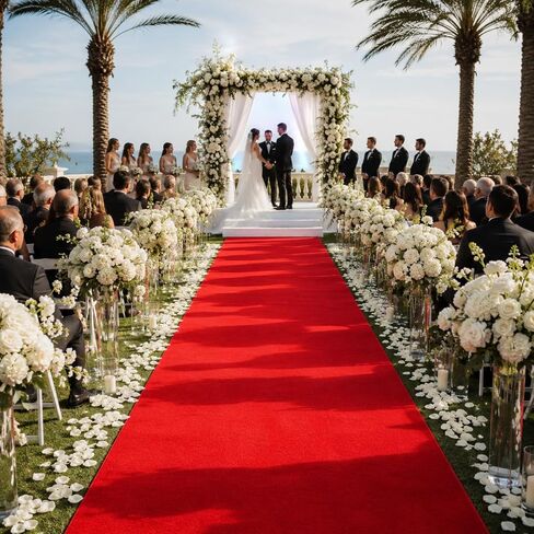 3x20 Ft Red Carpet Runner for Events, Aisle Rug with Non-Skid Rubber Back, Flat Lay Roll, Indoor Outdoor Walkway Carpet for Wedding Ceremony, Party Entrance, Stage & Prom in Saudi Arabia
