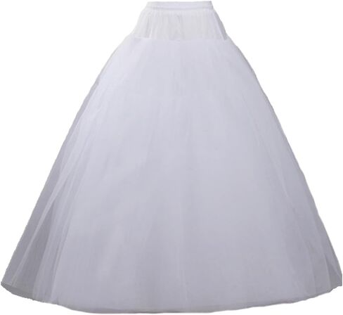 RULTA Women's A-line 3-layer skirt Hoopless Petticoat Crinoline Underskirt Slips under dress for wedding dress Prom Dress in Saudi Arabia