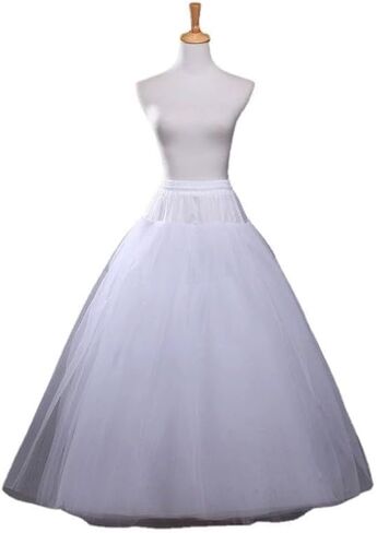 RULTA Women's A-line 3-layer skirt Hoopless Petticoat Crinoline Underskirt Slips under dress for wedding dress Prom Dress in Saudi Arabia