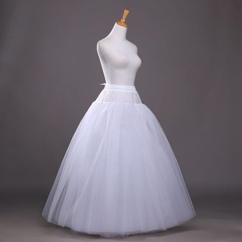 RULTA Women's A-line 3-layer skirt Hoopless Petticoat Crinoline Underskirt Slips under dress for wedding dress Prom Dress in Saudi Arabia