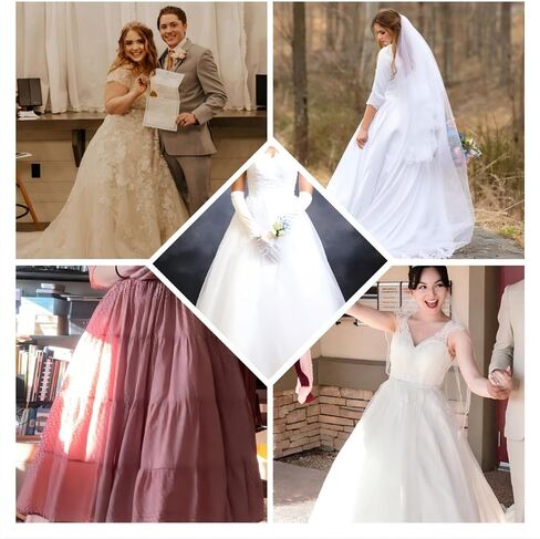 RULTA Women's A-line 3-layer skirt Hoopless Petticoat Crinoline Underskirt Slips under dress for wedding dress Prom Dress in Saudi Arabia