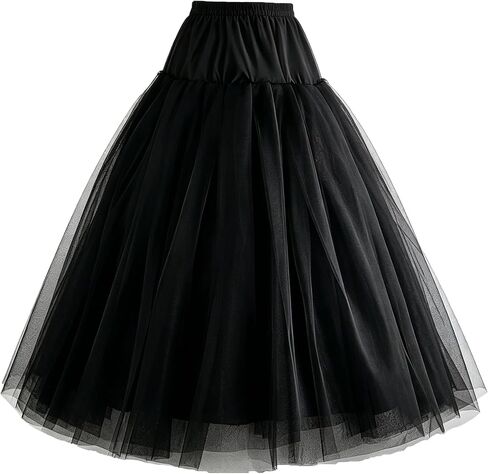 RULTA Women's A-line 3-layer skirt Hoopless Petticoat Crinoline Underskirt Slips under dress for wedding dress Prom Dress in Saudi Arabia