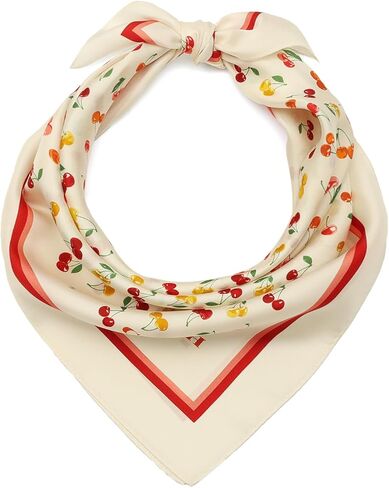 COACH Cherry Mix Printed Silk Bandana in Kuwait