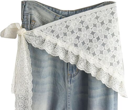 Lace Triangle scarf Wraps Belt For Neck Head,Waist Sash Belts Wrap Fashion Skinny Scarves For Women Gift in Saudi Arabia