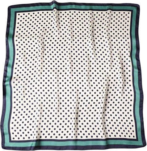 Polka Dot Satin Head Scarf for Women Like Silk Purse Bag Neck Scarf for Hair Wrapping Bandanas Square Shawl Wraps in Saudi Arabia
