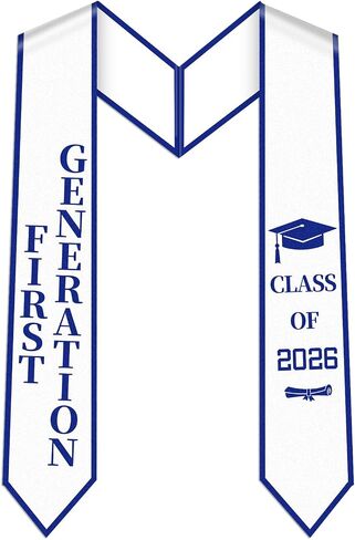 First Generation Graduation Stole - Class of 2026 Graduation Sash Stoles Gift for High School College Graduates in Saudi Arabia