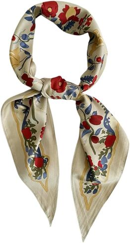 Triangle Fashion Scarf Lightweight Silk Like Hair Neck Head Scarf for Women - Versatile Wrap for Shawl Gift Packed in Saudi Arabia