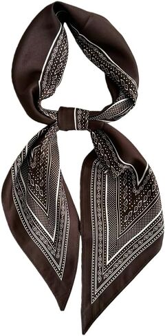 Triangle Fashion Scarf Lightweight Silk Like Hair Neck Head Scarf for Women - Versatile Wrap for Shawl Gift Packed in Saudi Arabia