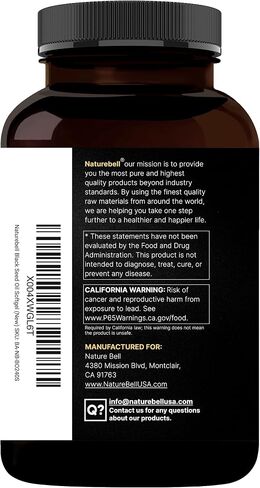 كبسولات هلامية من زيت الحبة السوداء من NatureBell، 3000 مجم لكل حصة، 240 قطعة - تركيبة 2 في 1 مع زيت الأوريجانو والكارفاكرول والثيموكينون - حبة البركة تنتج زيت بذور الكمون الأسود - غير معدل وراثيًا in Kuwait
