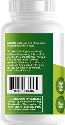 Antarctic Krill Oil 1000mg Supplement, Omega-3 EPA DHA with Astaxanthin & Phospholipids, High Absorption, No Fishy Aftertaste, Fish Oil Alternative, Non-GMO, Gluten, Soy & Dairy Free, 60 Softgels in Saudi Arabia