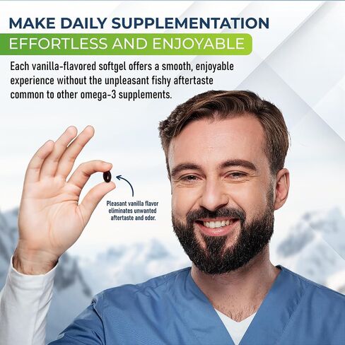 Antarctic Krill Oil 1000mg Supplement, Omega-3 EPA DHA with Astaxanthin & Phospholipids, High Absorption, No Fishy Aftertaste, Fish Oil Alternative, Non-GMO, Gluten, Soy & Dairy Free, 60 Softgels in Saudi Arabia