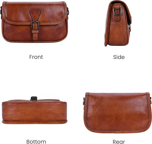 HESHE Leather Small Crossbody Bags for Women Satchel Purses Mini Shoulder Handbags with 2 Adjustable Strap Travel Hobo Purse in Saudi Arabia